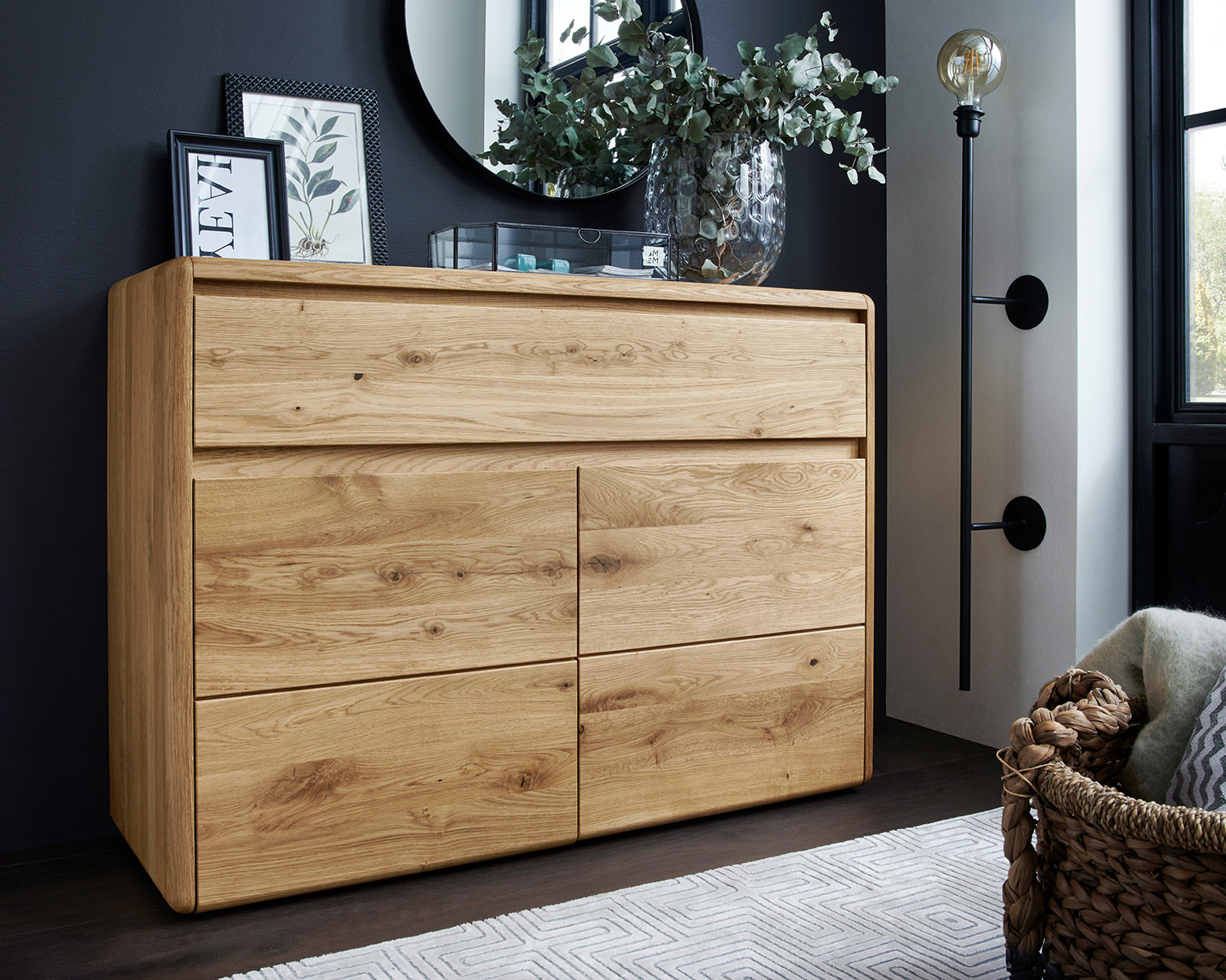 Combi-commode eiken klein Combi-commode eiken klein