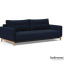 Donkerblauwe slaapbank 200 cm zitvlak