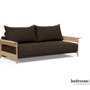 Moderne slaapbank massief houten leuningen