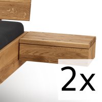 2 zwevende nachtkastjes