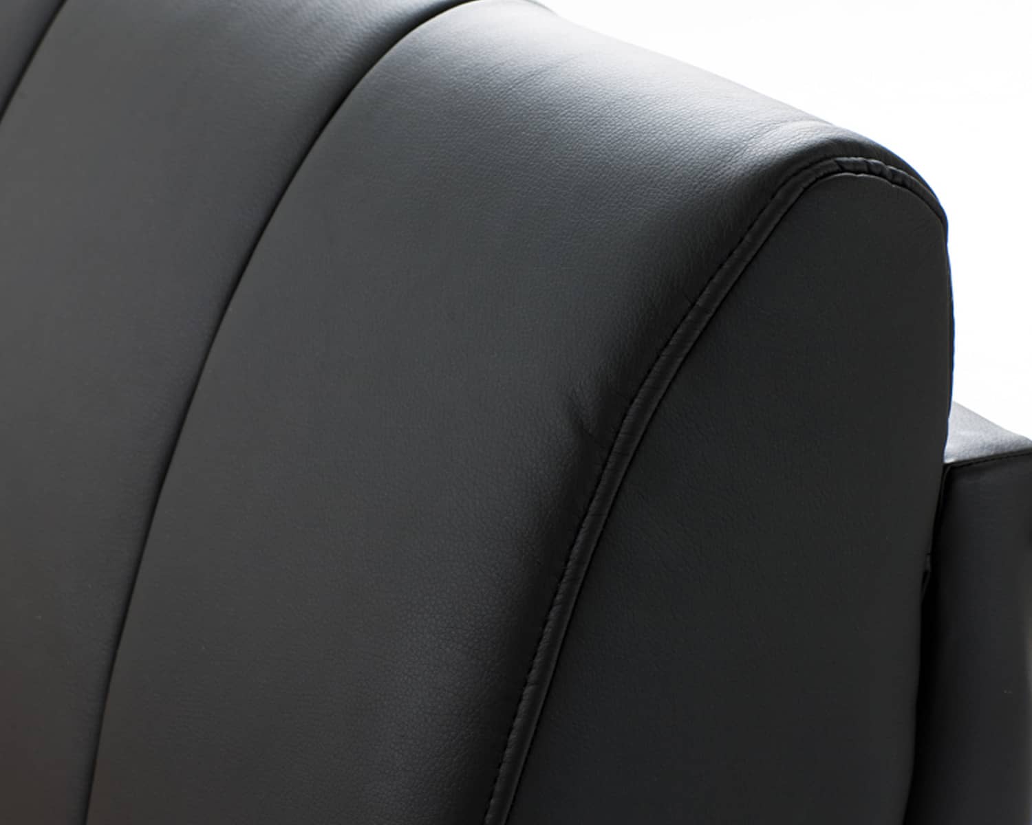 Kunstleder bed zwart