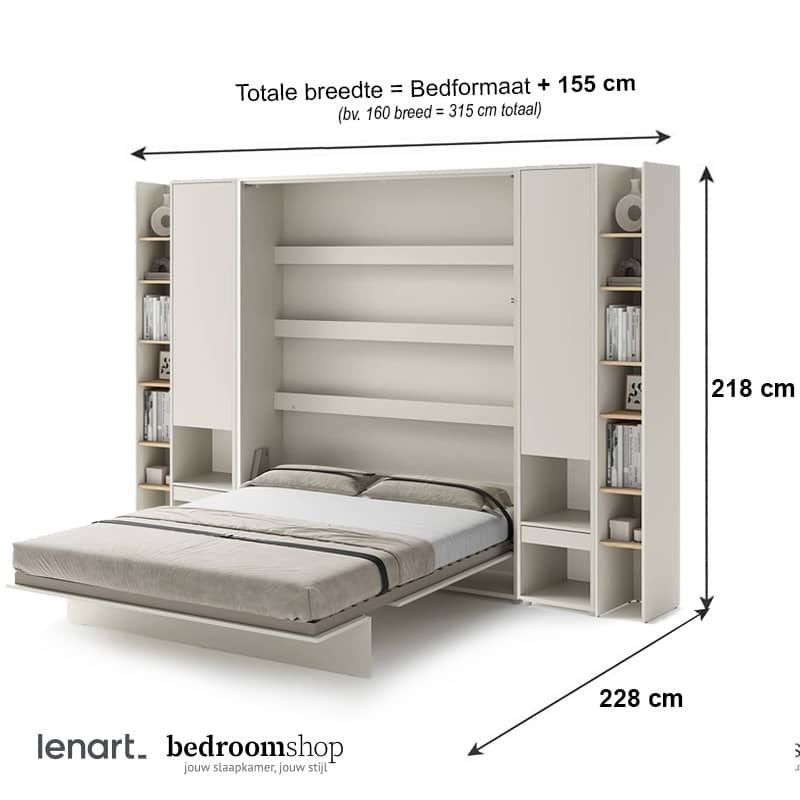 Afmetingen Excellence LivingRoom opklapbed