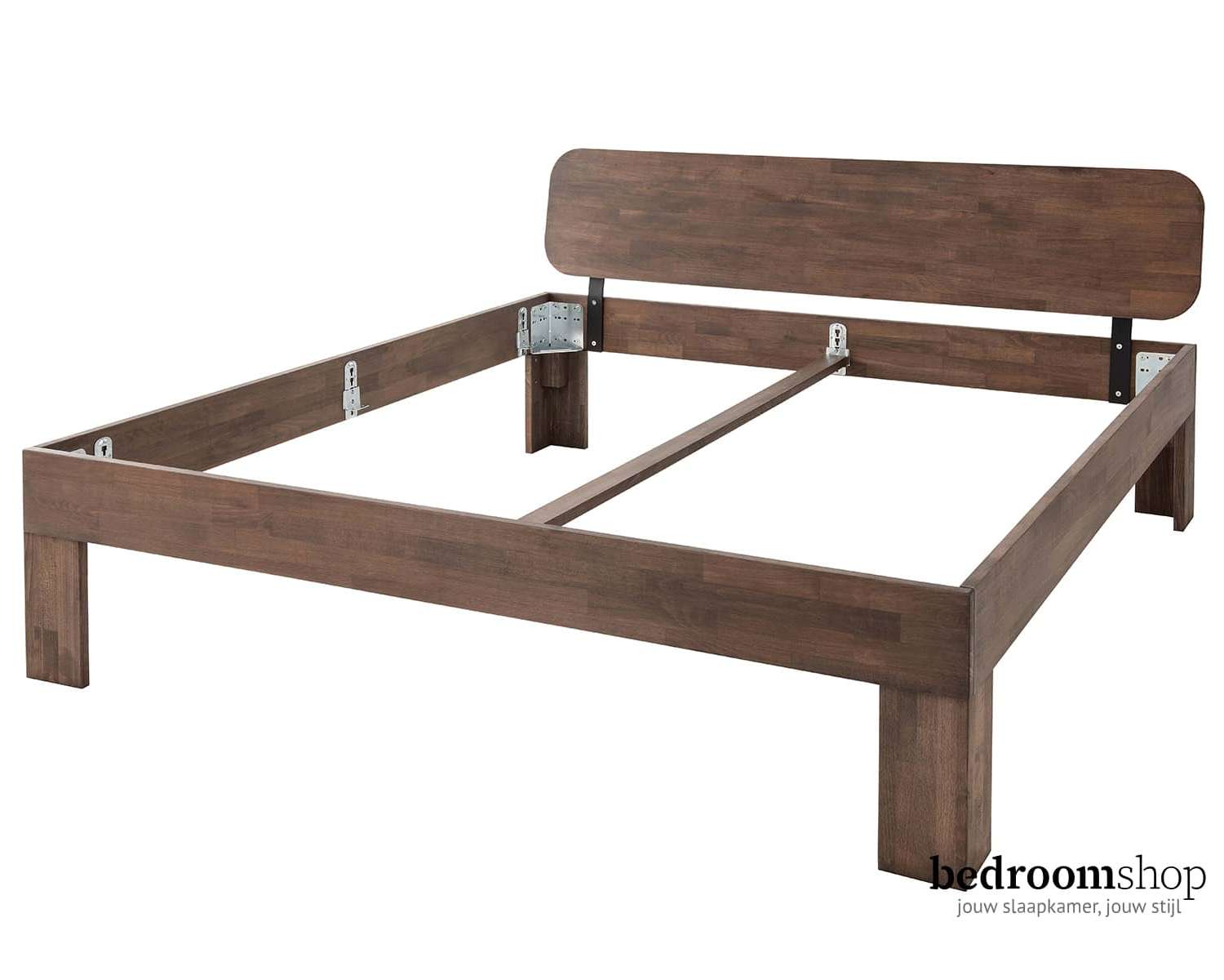 Mokka donker houten bed Mokka donker houten bed