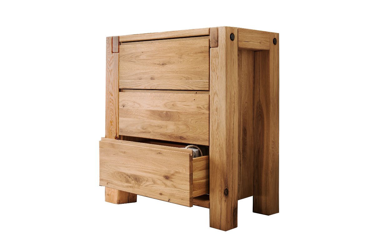 Robuust houten ladekast Rustic