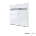 Wandbed hoogglans wit 140cm