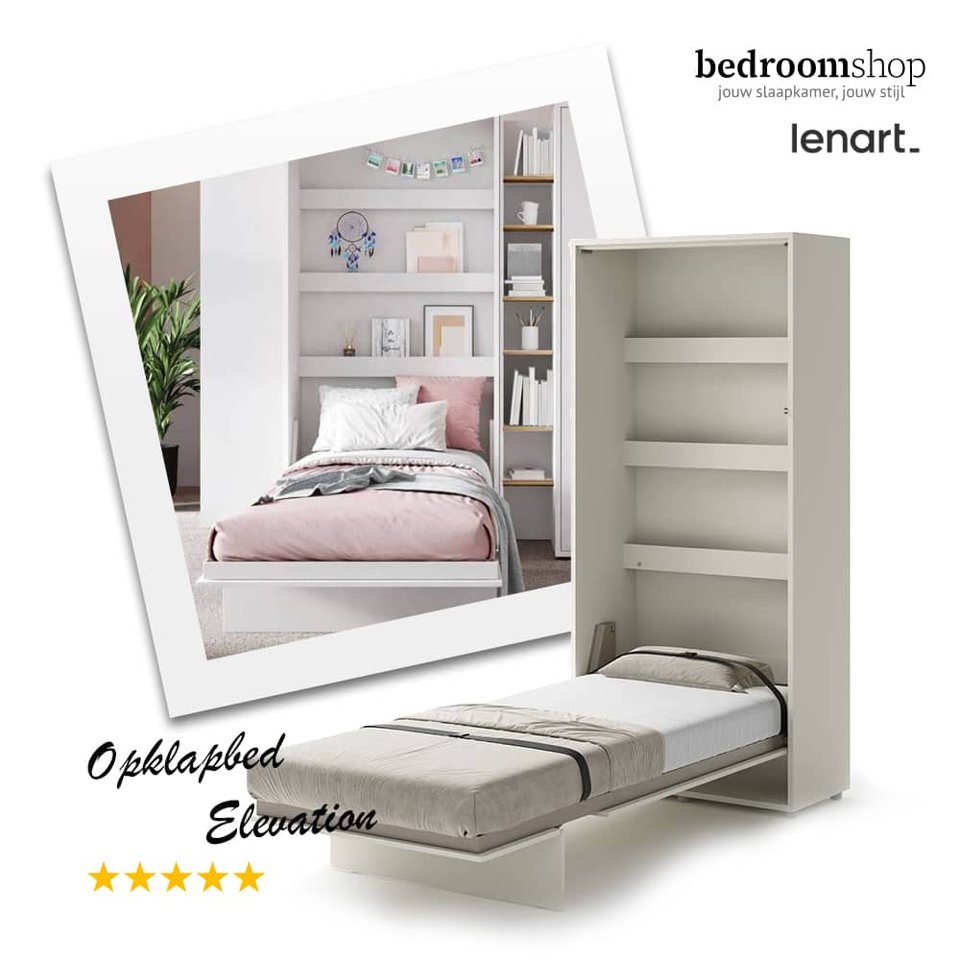 Opklapbed 1-persoons verticaal