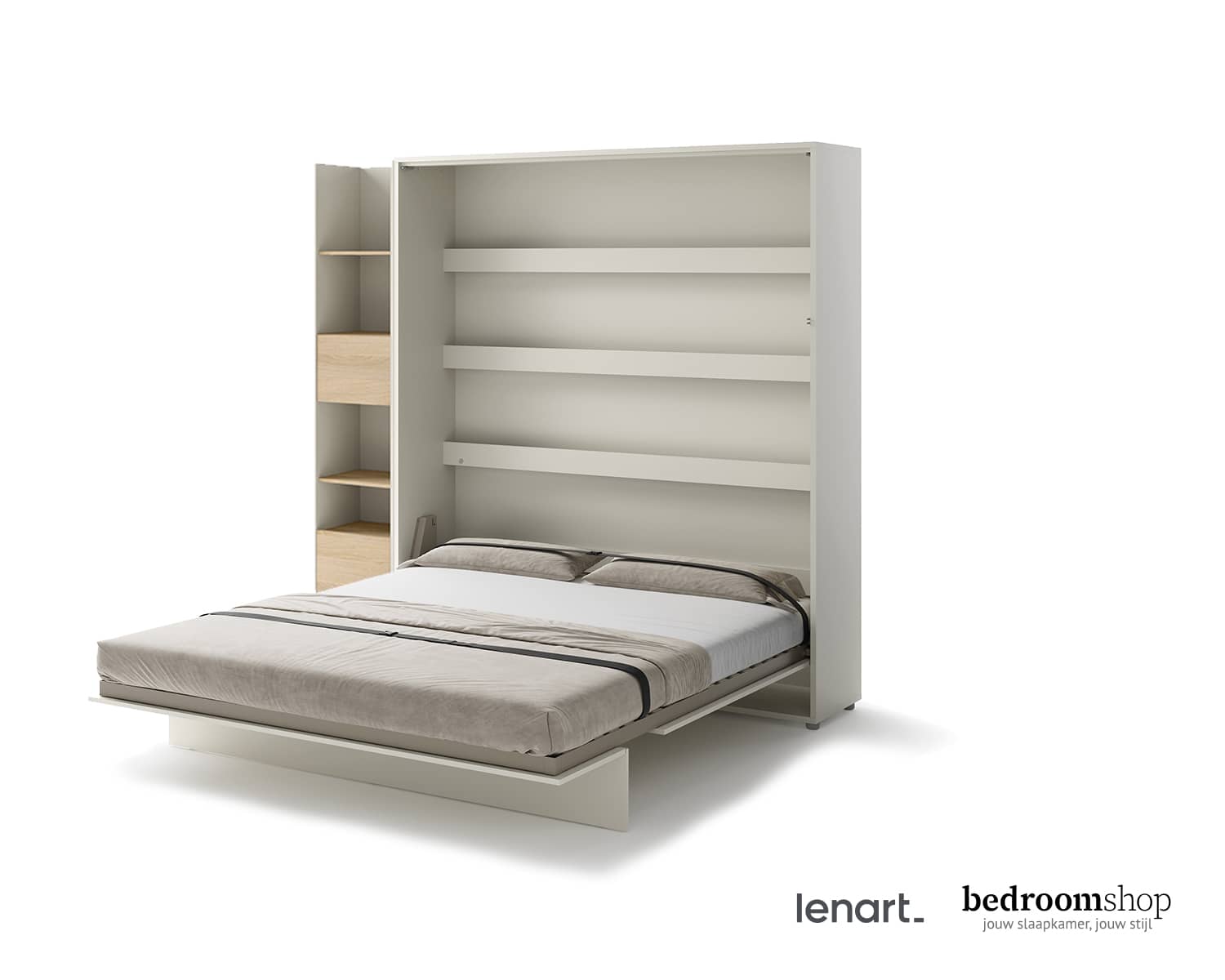 Opklapbed Kasjmere met boekenkast