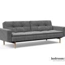 Grijze slaapbank 3 zits met armleuningen