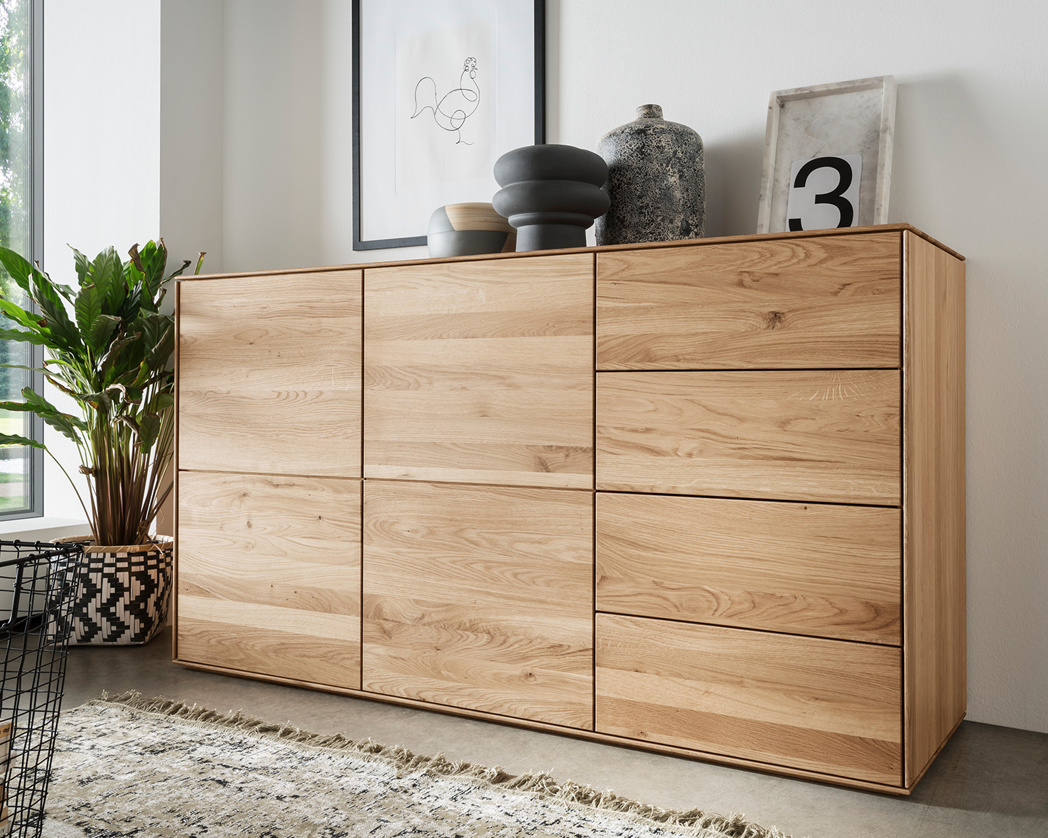 Grote commode massief eiken Grote commode massief eiken