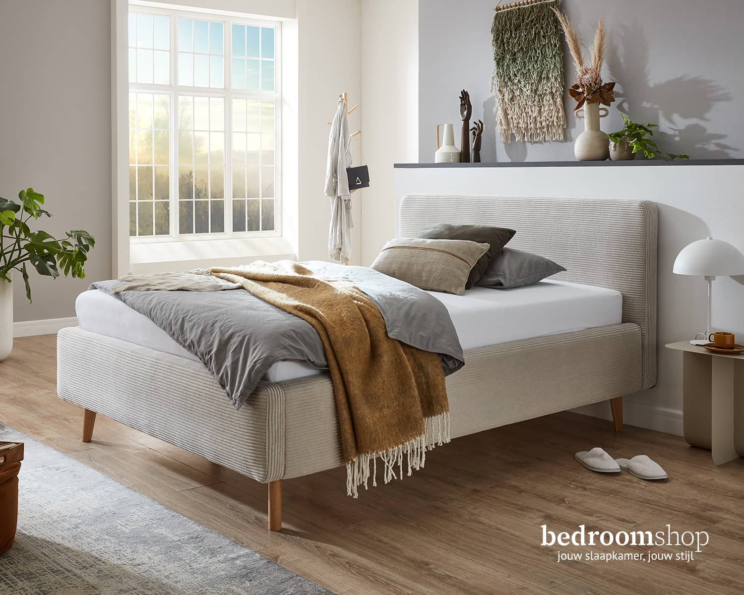 Ribbelstof 160x200 beige Ribbelstof 160x200 beige