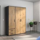 3-deurs kledingkast hout