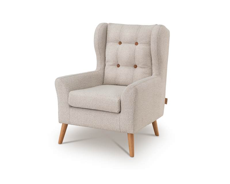 Oorfauteuil taupe