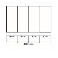 4 deurs - 400cm breed