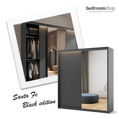 Zwarte kledingkast black edition - Santa Fe