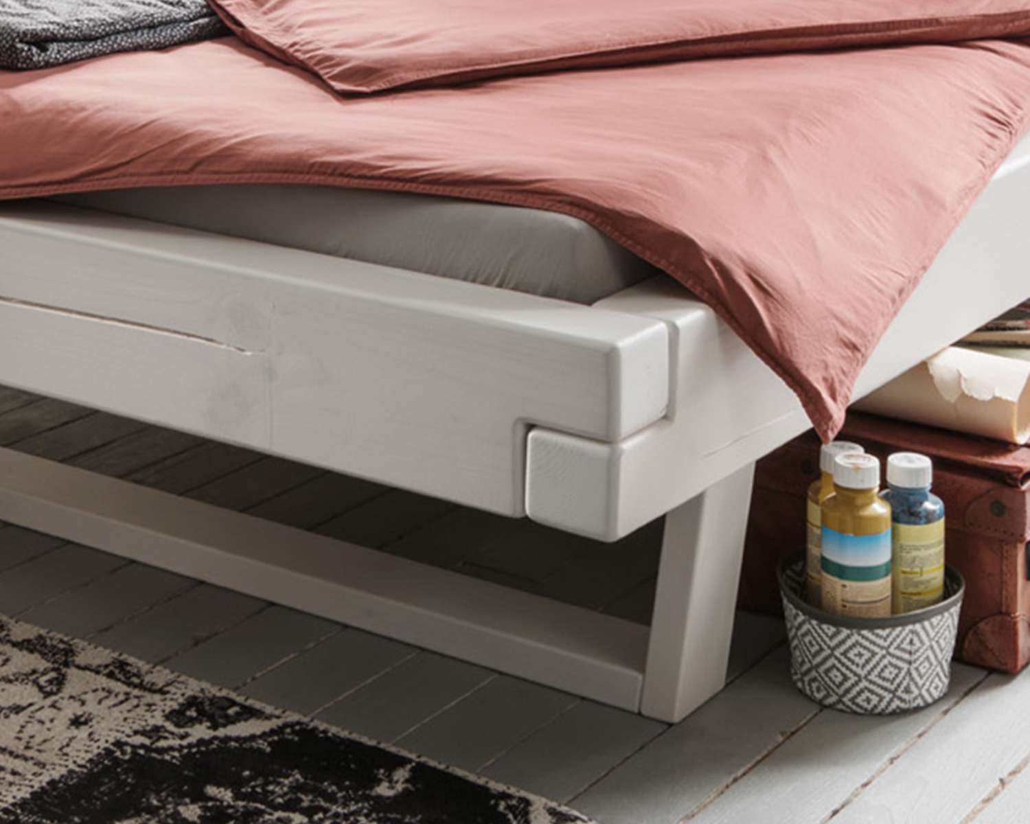 Grenen balken bed Whitley hoek Grenen balken bed Whitley hoek