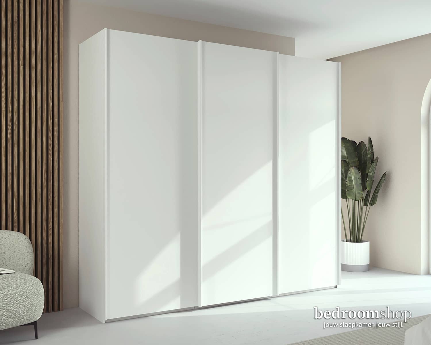 3-deurs schuifdeurkast wit 3-deurs schuifdeurkast wit