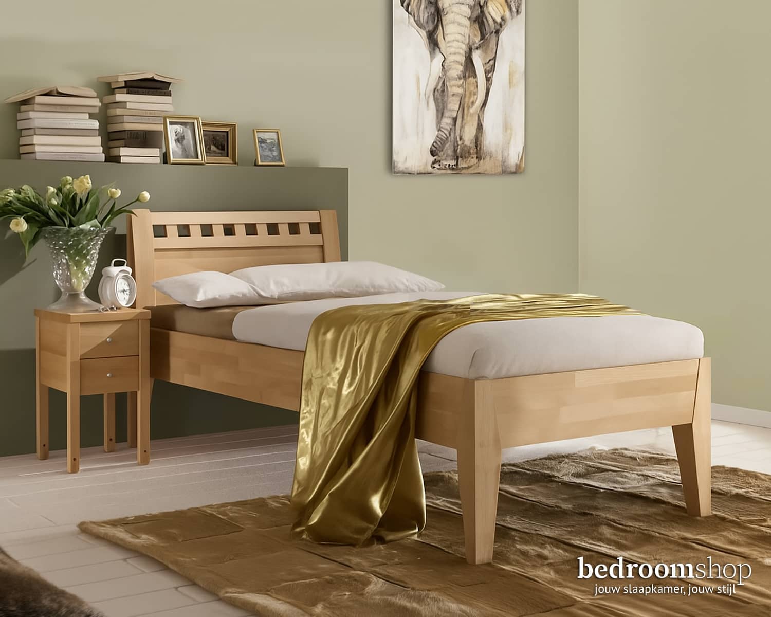 Houten bed 90x200 - kernbeuken