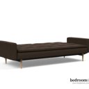 Slaapbank bruin met armleuningen