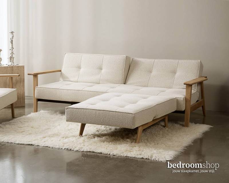 Moderne slaapbank gebroken wit