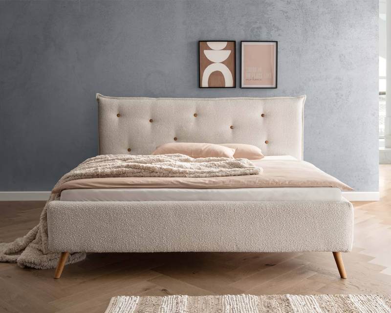 Stoffen bed 200x220 - Pearl stof
