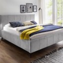 Lichtgrijs bed stof