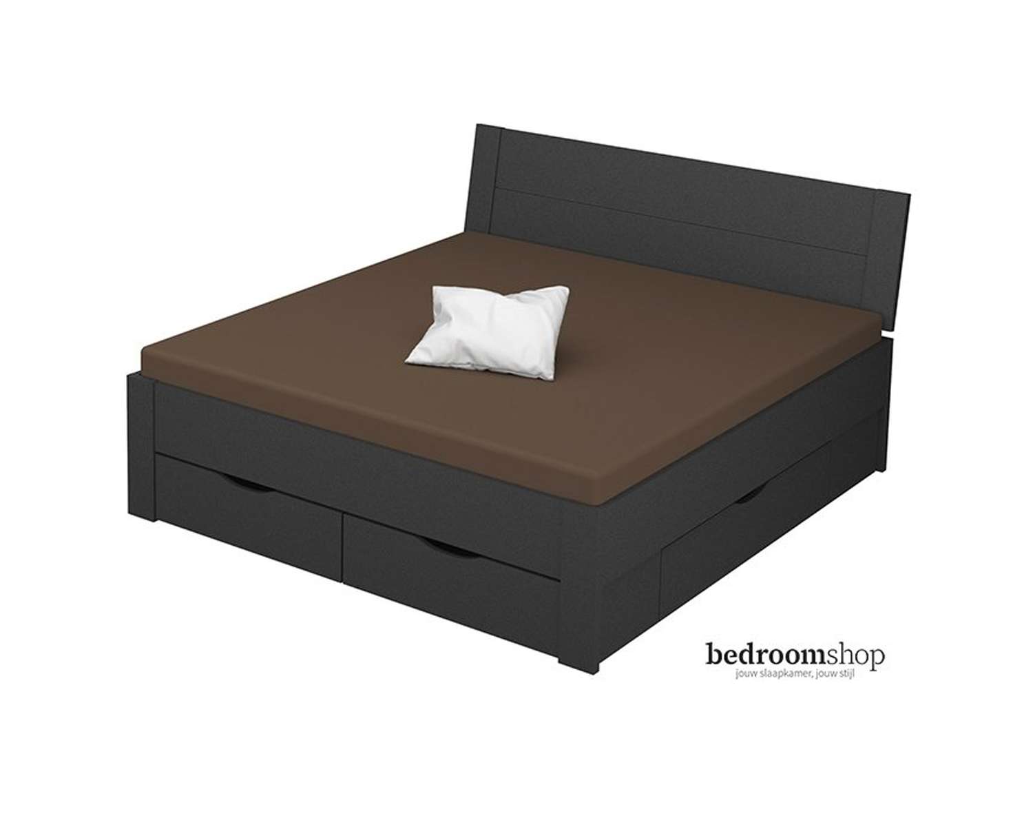 grijs bed 180x200 met hoofdbord en lades grijs bed 180x200 met hoofdbord en lades