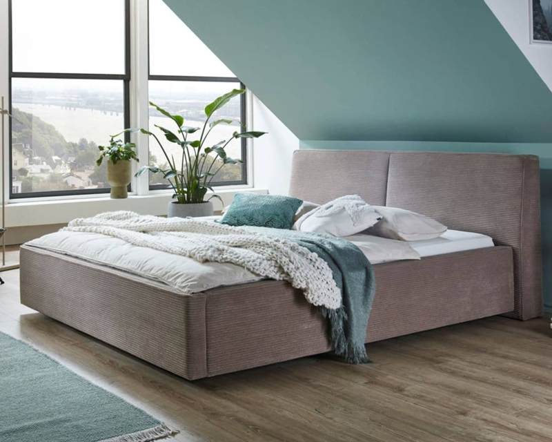 180x200 bed taupe