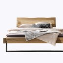Massief eiken houten bed