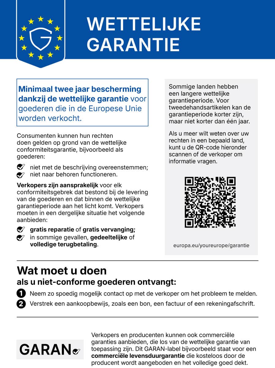Wettelijke garantie EU-richtlijnen