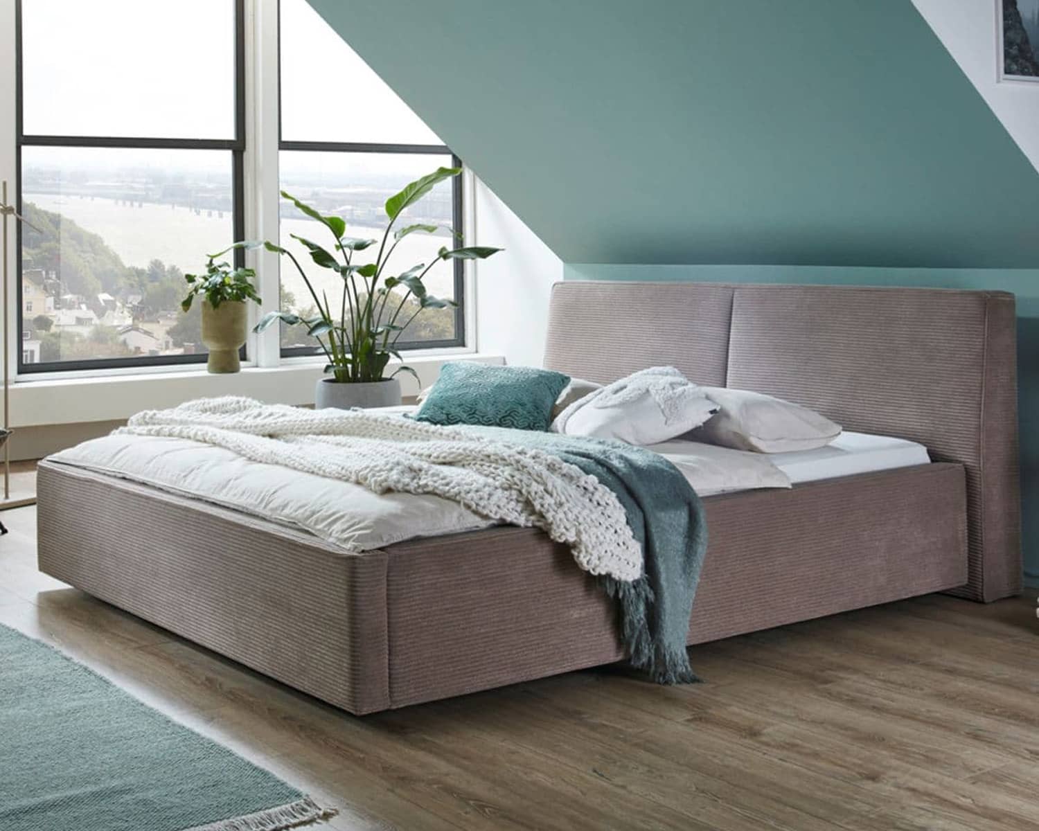 180x200 bed taupe 180x200 bed taupe