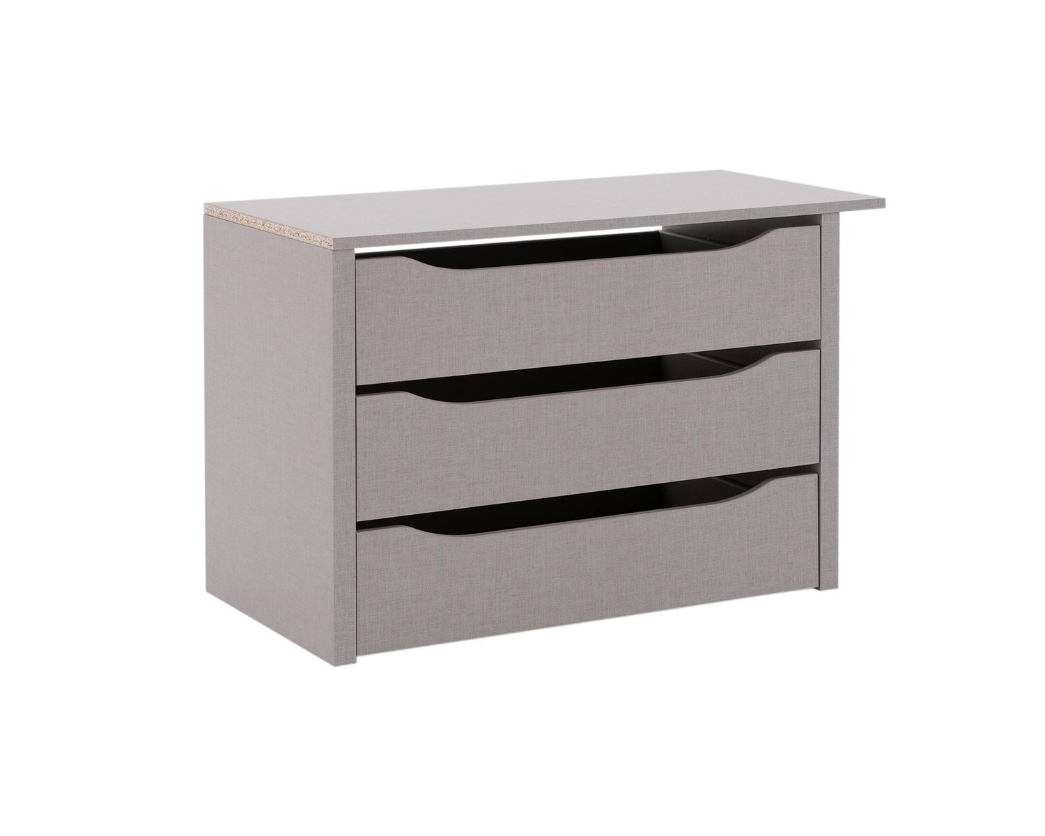 Ladeblok 90 cm zweefdeurkast met vrije ruimte Ladeblok 90 cm zweefdeurkast met vrije ruimte