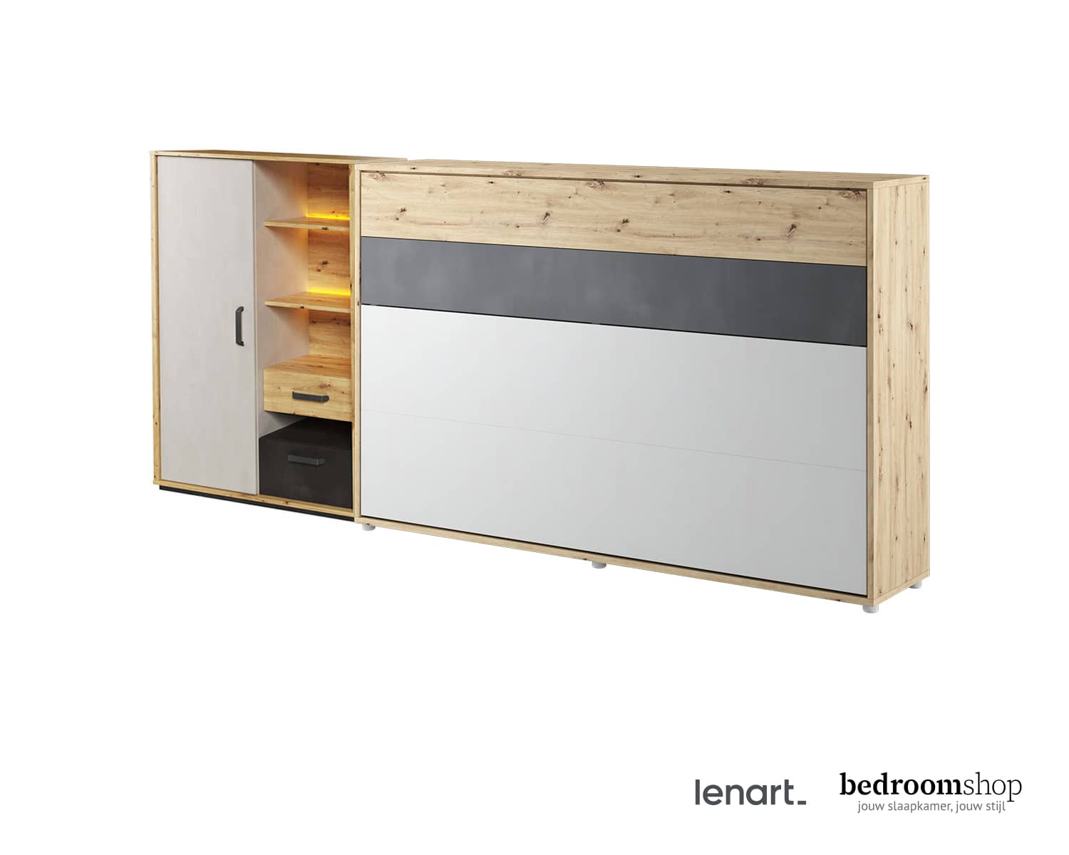 120 opklapbed met kast