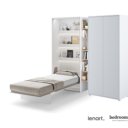 Opklapbed wit - 1persoons - met kasten