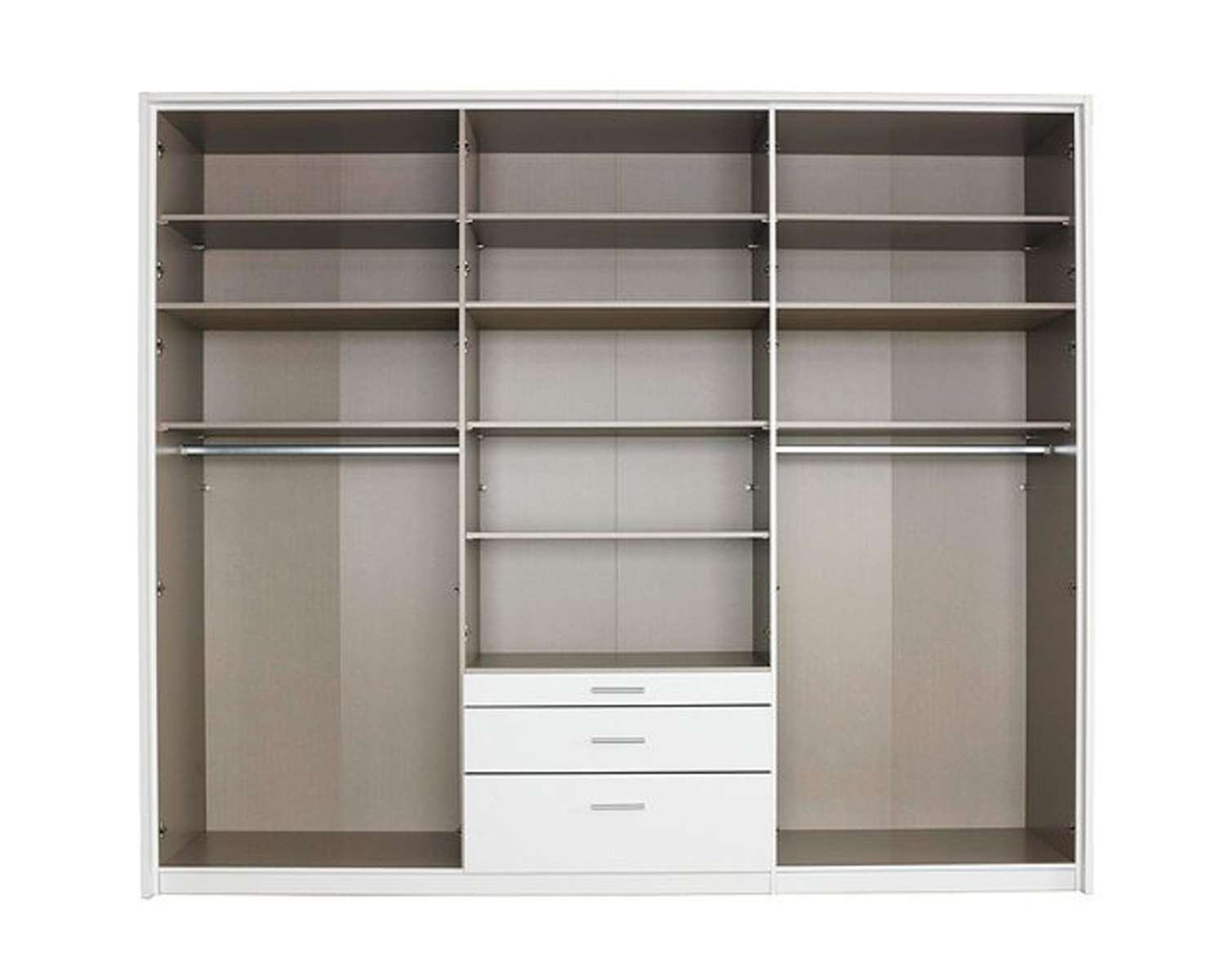 Draaideurkast Montana binnenkant 271cm breed x 229cm hoog Draaideurkast Montana binnenkant 271cm breed x 229cm hoog