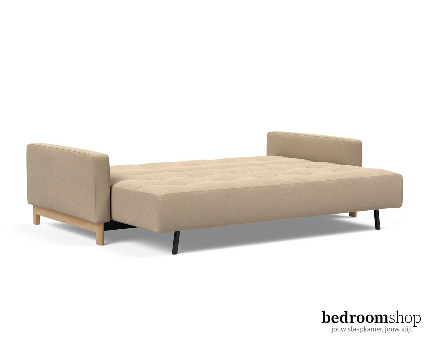 Slaapstand beige zandkleurige slaapbank