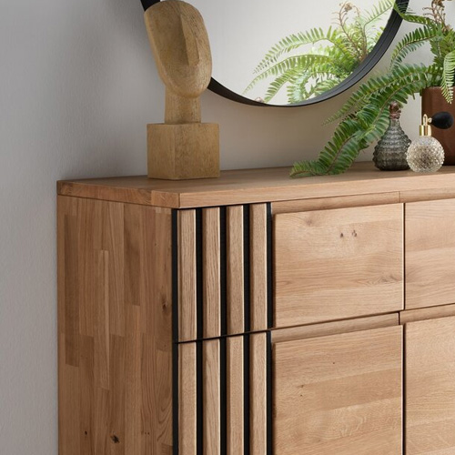 Moderne commode (massief wild eiken) lamellen