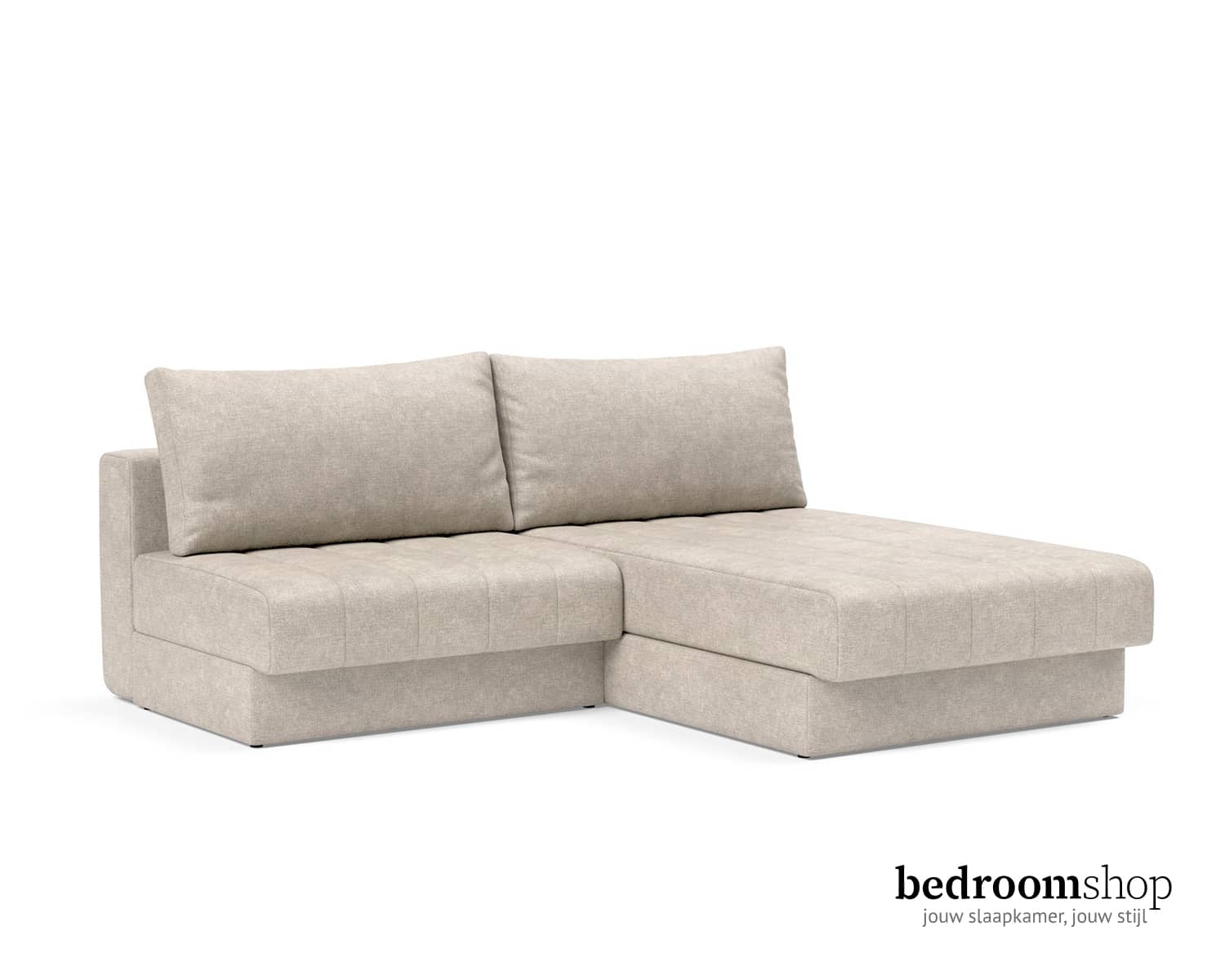 Zachte slaapbank zand-kleurig