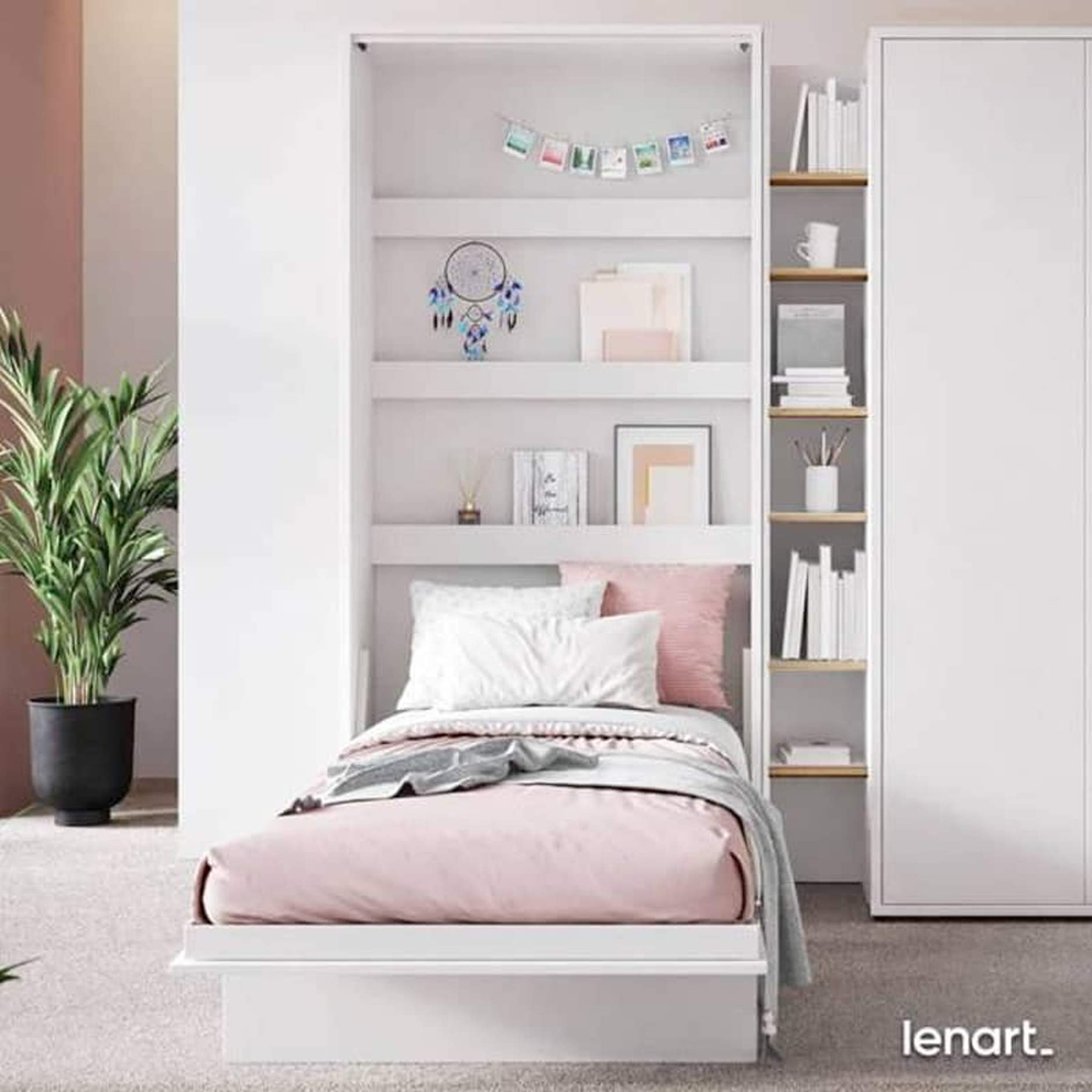 Opklapbed in kast 1 persoons