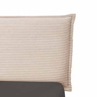 Gestoffeerd hoofdbord beige