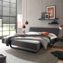 Zwart houten bed 180x200
